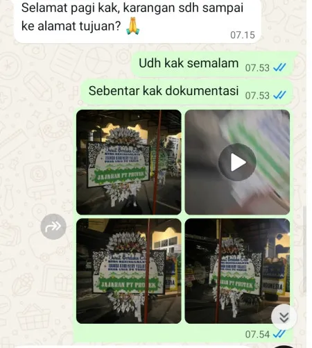 Pengiriman Papan Bunga Selamat Tangki