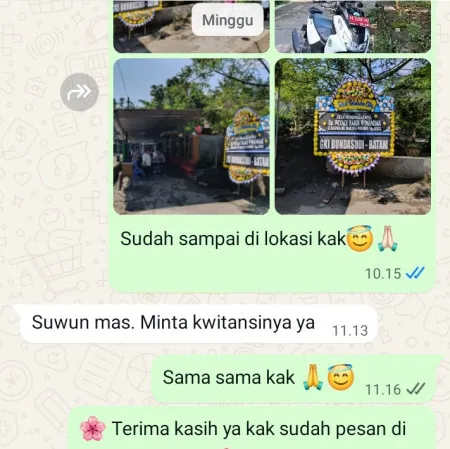 Pengiriman Papan Bunga Duka Tangki