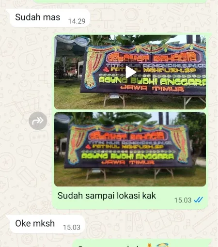 Pengiriman Papan Bunga Tangki